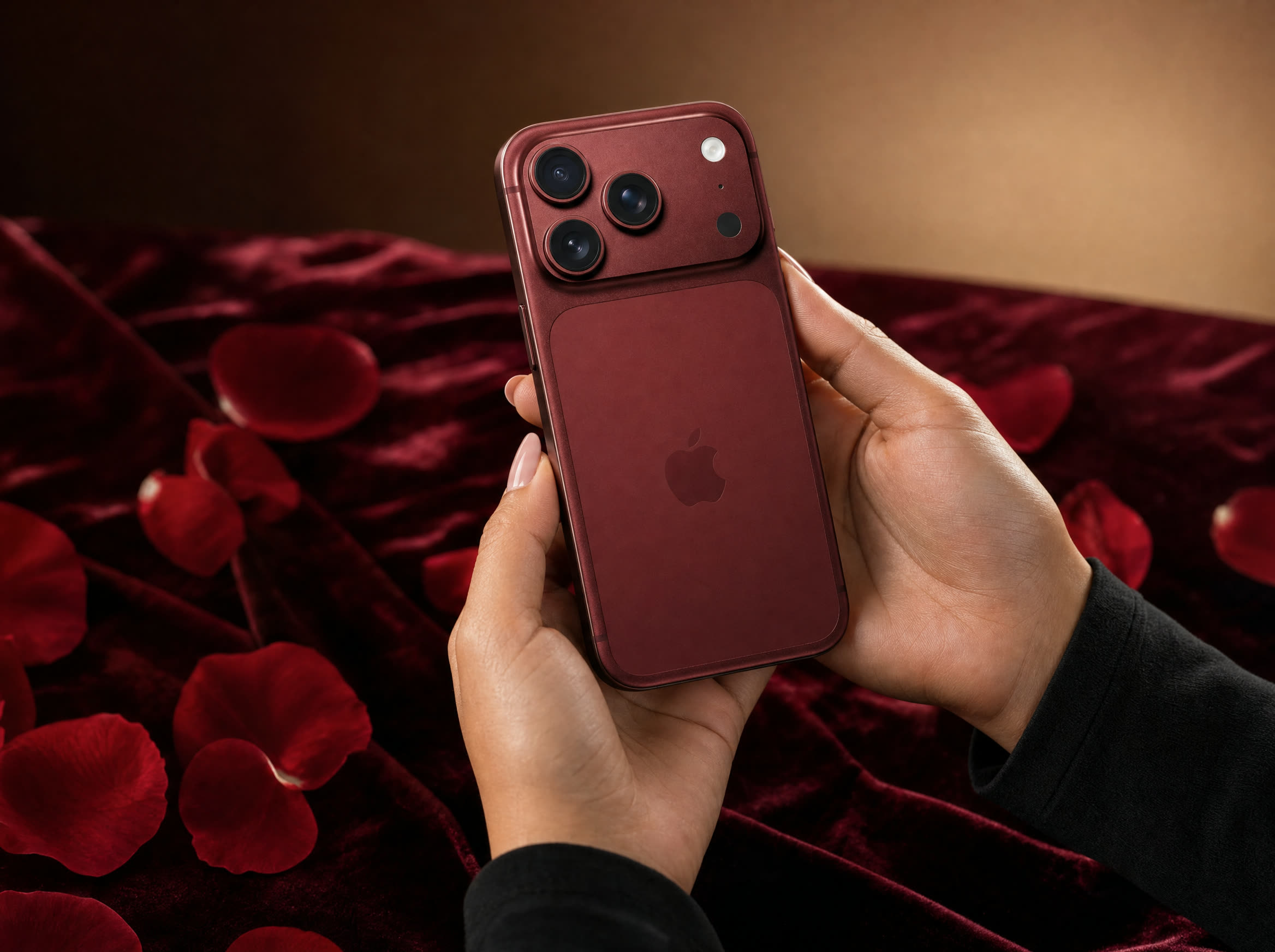 iPhone 18 Pro у бордовому кольорі